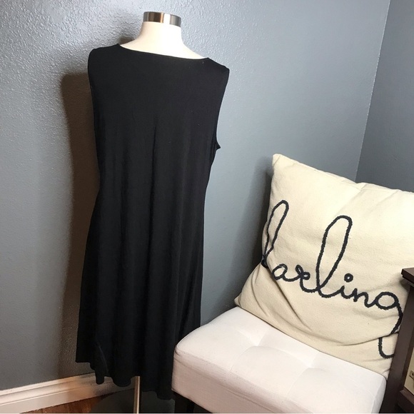 Eileen Fisher black black sleeveless maxi dress size Medium - Picture 3 of 5